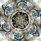 Mosaic Butterfly Flower Mandala